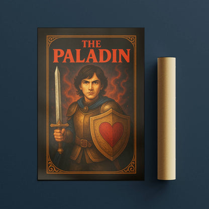 The Paladin Rolled Poster - Fantasy Illustration, DnD Wall Art