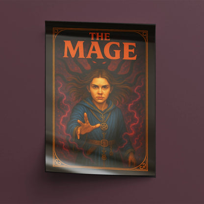 The Mage Rolled Poster - Fantasy Illustration, DnD Wall Art