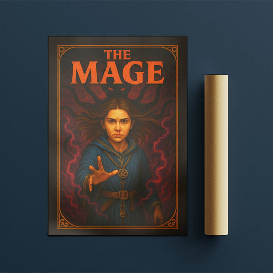 The Mage Rolled Poster - Fantasy Illustration, DnD Wall Art