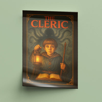 The Cleric Rolled Poster - Fantasy Illustration, DnD Wall Art