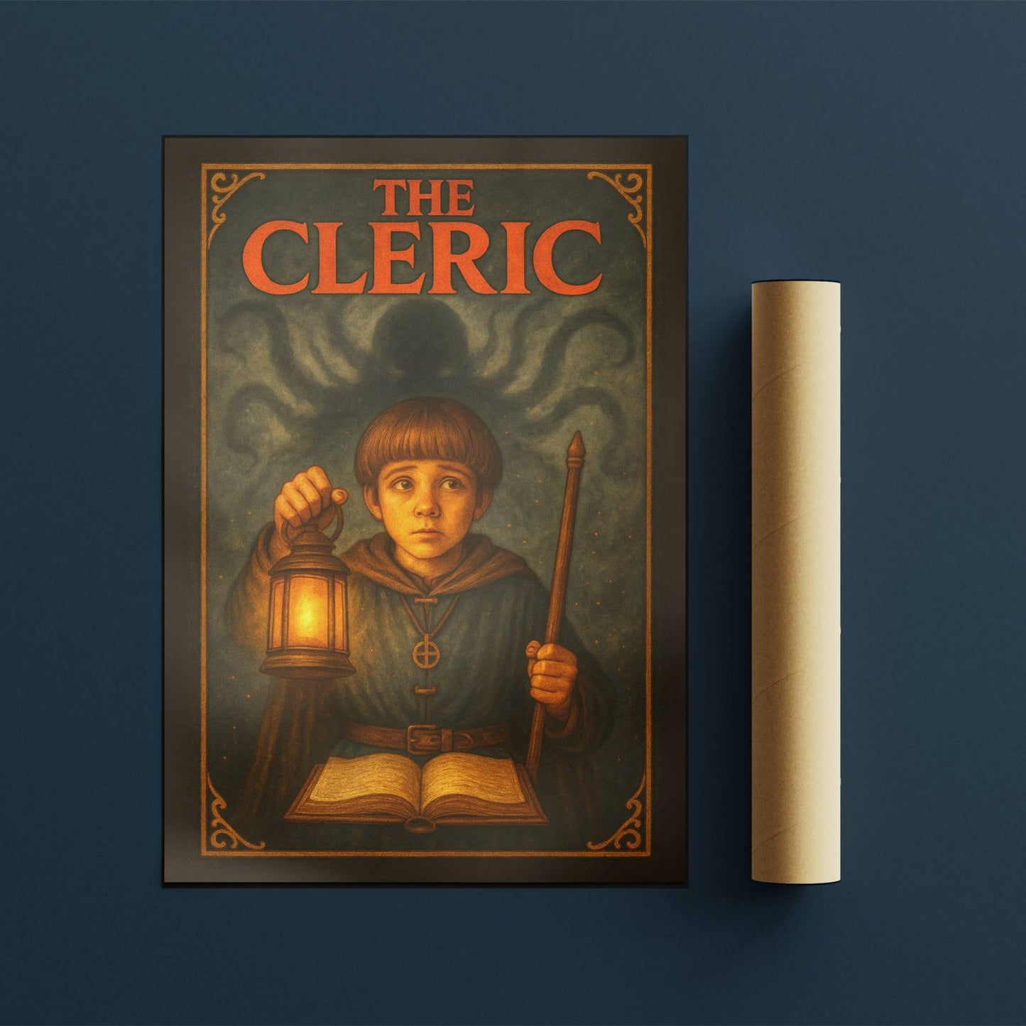 The Cleric Rolled Poster - Fantasy Illustration, DnD Wall Art