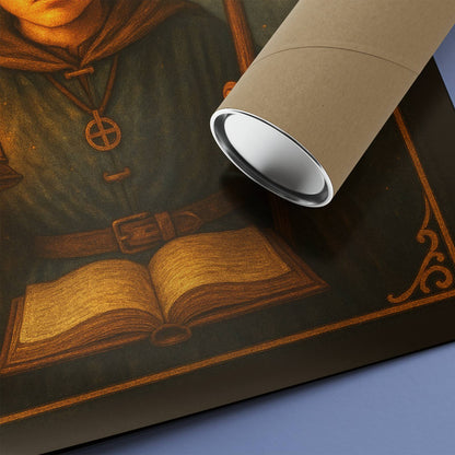 The Cleric Rolled Poster - Fantasy Illustration, DnD Wall Art