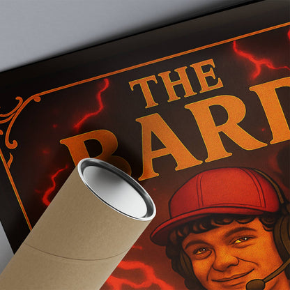 The Bard Rolled Poster - Fantasy Musician Illustration, DnD Wall Art