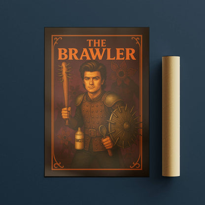 The Brawler Rolled Poster - Fantasy Illustration, DnD Wall Art