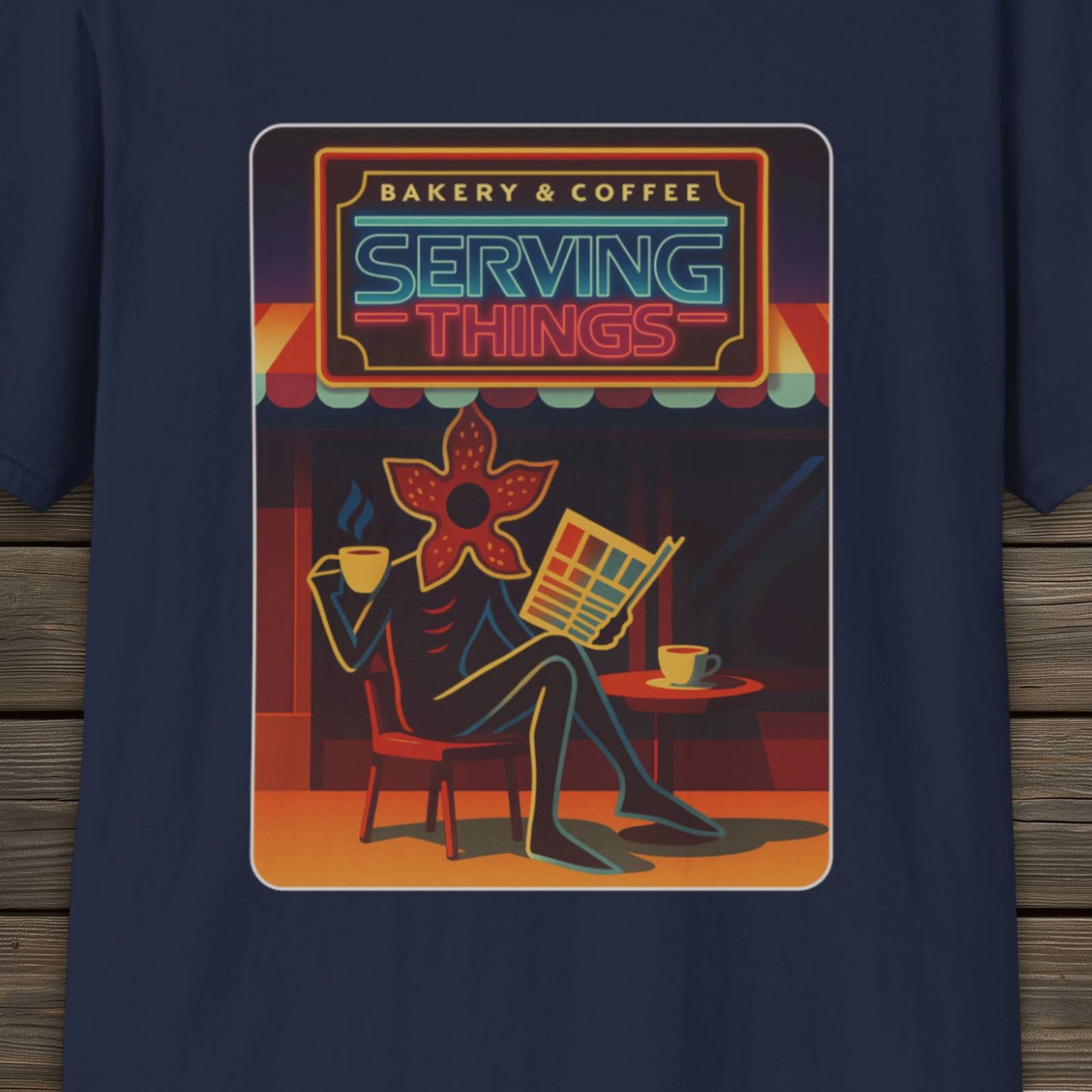 Serving Things - Stranger Things Inspired Unisex Softstyle T-Shirt, TV show T-Shirt, Fan-Made, Trendy, Graphic Tee, Retro Style,