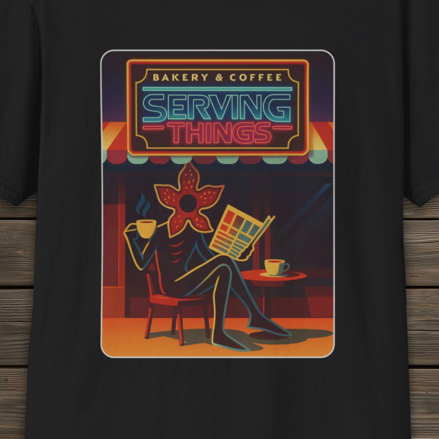 Serving Things - Stranger Things Inspired Unisex Softstyle T-Shirt, TV show T-Shirt, Fan-Made, Trendy, Graphic Tee, Retro Style,