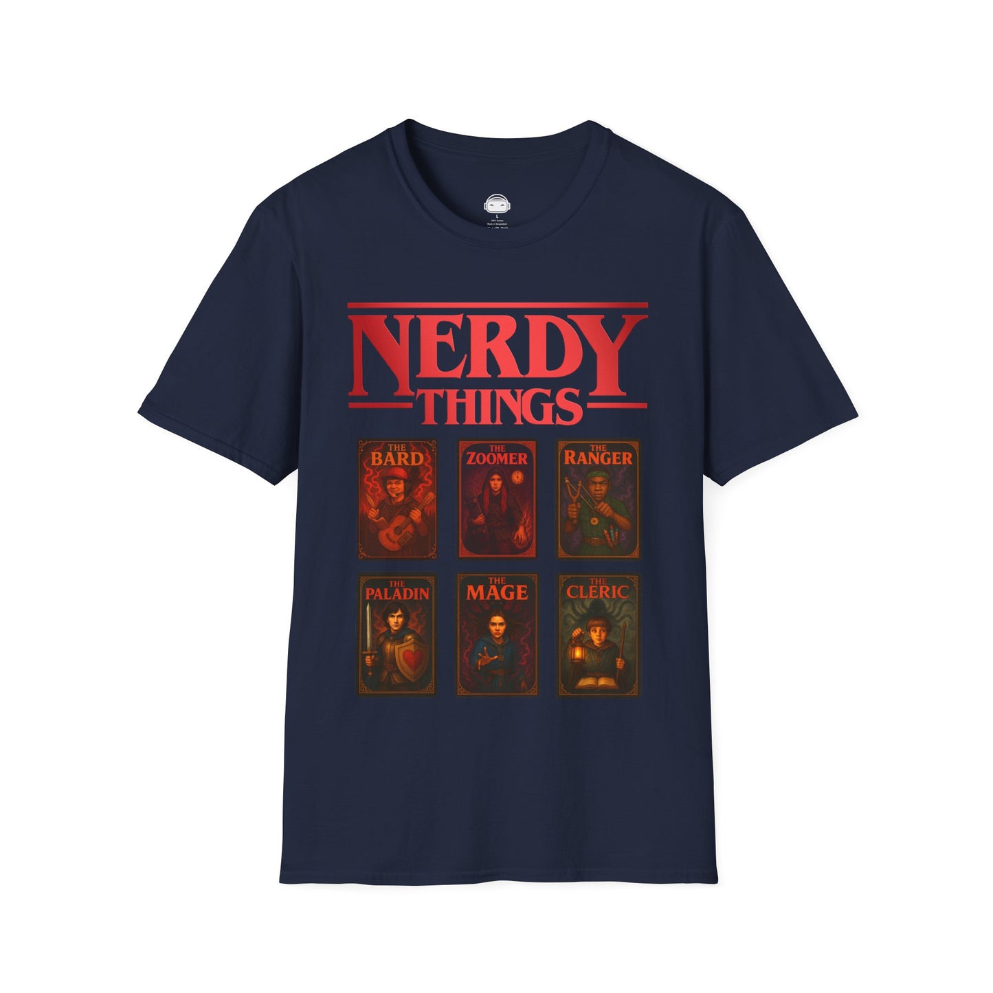 Nerdy Things Full Party T-Shirt | DnD Card Design Tee