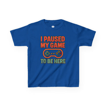 I Paused My Game To Be Here – Kids Funny Gamer T-Shirt 🎮😆