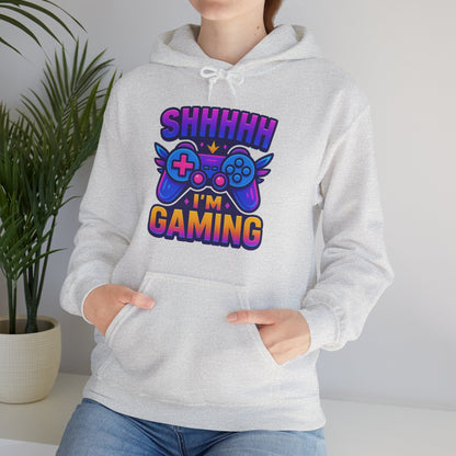 Shhh I’m Gaming – Neon Gamer Hoodie 🎮⚡