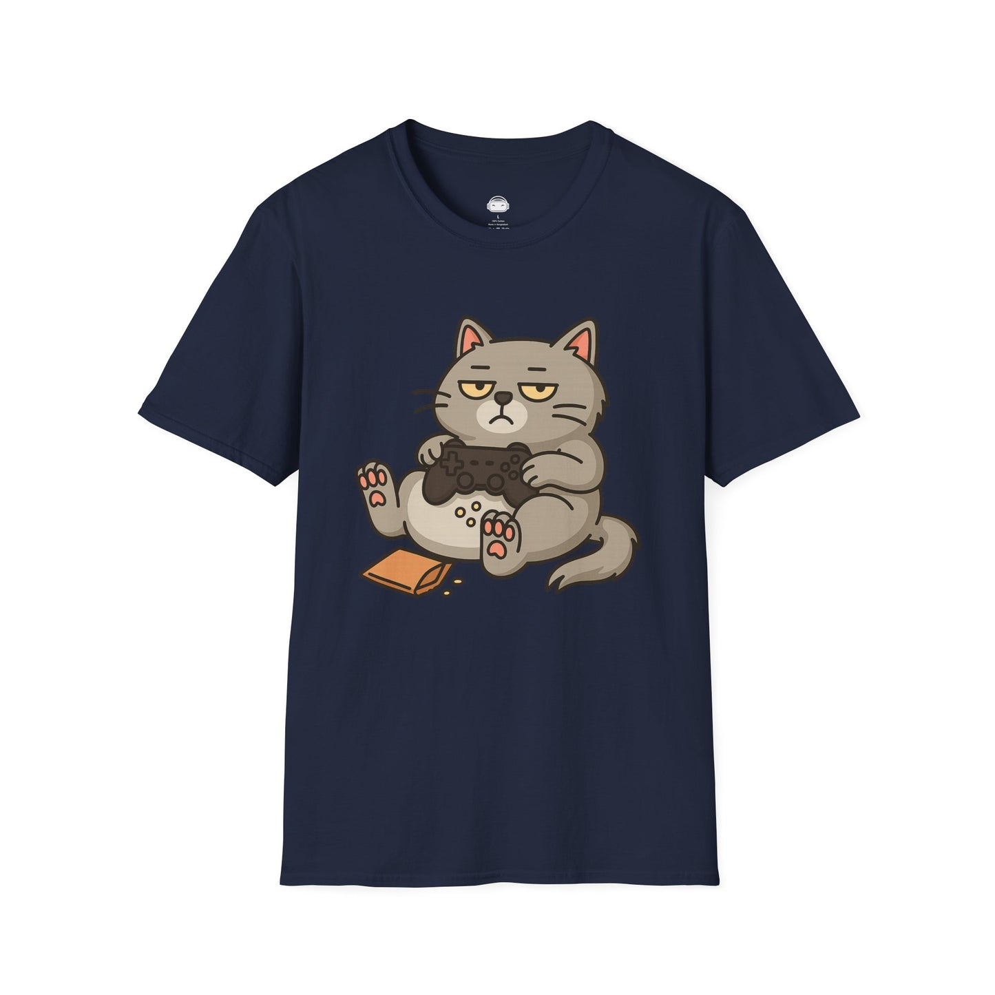 Lazy gamer cat (grey) - Gaming Lifestyle T-Shirt