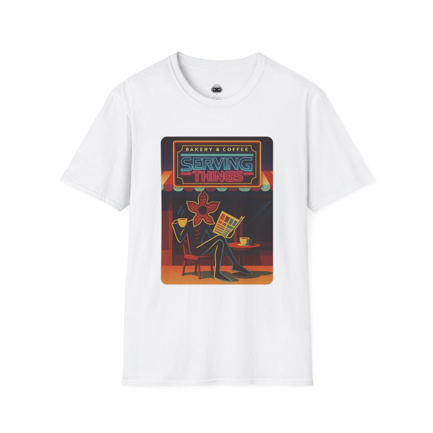 Serving Things - Stranger Things Inspired Unisex Softstyle T-Shirt, TV show T-Shirt, Fan-Made, Trendy, Graphic Tee, Retro Style,