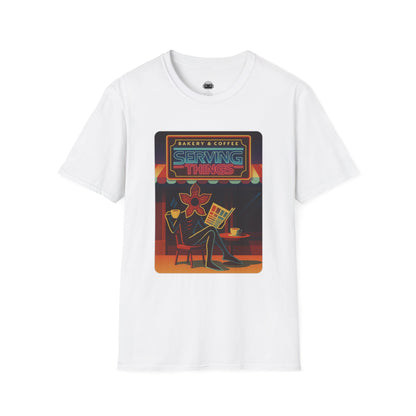 Serving Things - Stranger Things Inspired Unisex Softstyle T-Shirt, TV show T-Shirt, Fan-Made, Trendy, Graphic Tee, Retro Style,