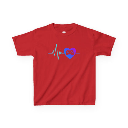 Gamer Heartbeat – Kids Gaming T-Shirt 💙🎮