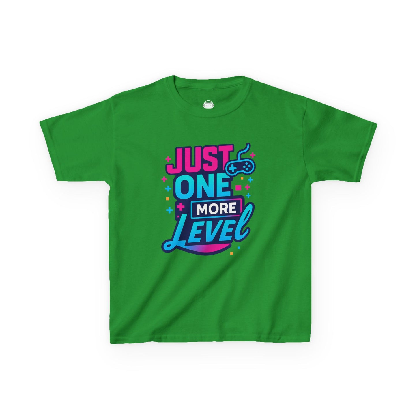 Just One More Level (b/p) – Kids Neon Gamer T-Shirt  🎮💙