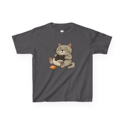 Chill Gamer Cat – Kids Funny Gaming T-Shirt 🐱🎮