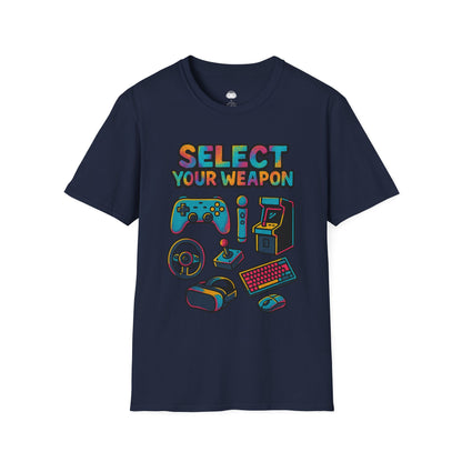 Select Your Weapon (Graffiti) - Gaming Lifestyle T-Shirt