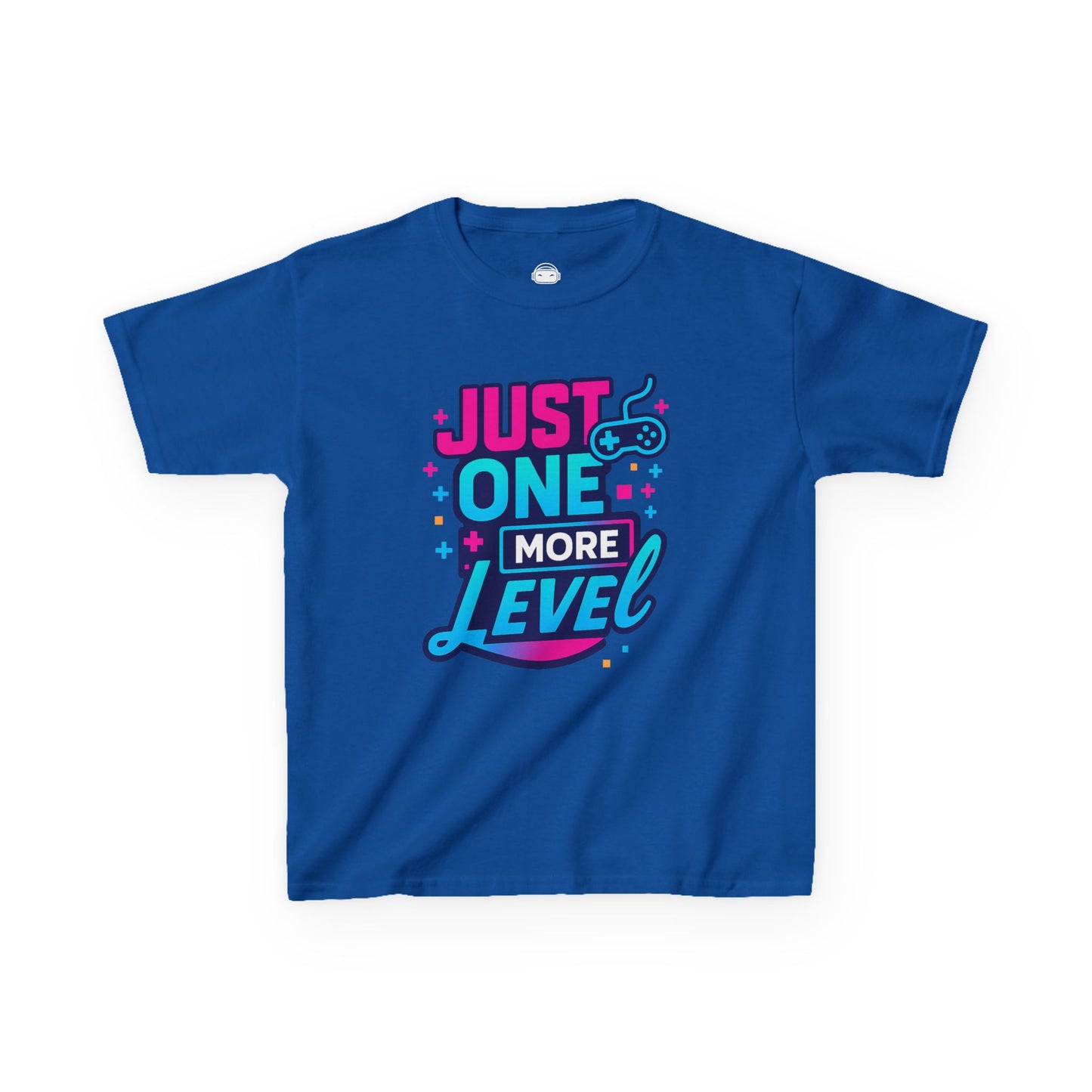 Just One More Level (b/p) – Kids Neon Gamer T-Shirt  🎮💙