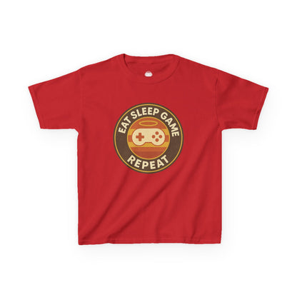 Eat Sleep Game Repeat – Kids Retro Gamer T-Shirt 🎮🕹️