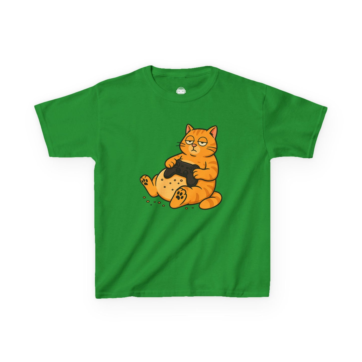 Lazy Gamer Cat – Kids Funny Gaming T-Shirt 🐱🎮
