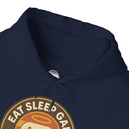 Eat Sleep Game Repeat – Retro Gamer Hoodie 🎮
