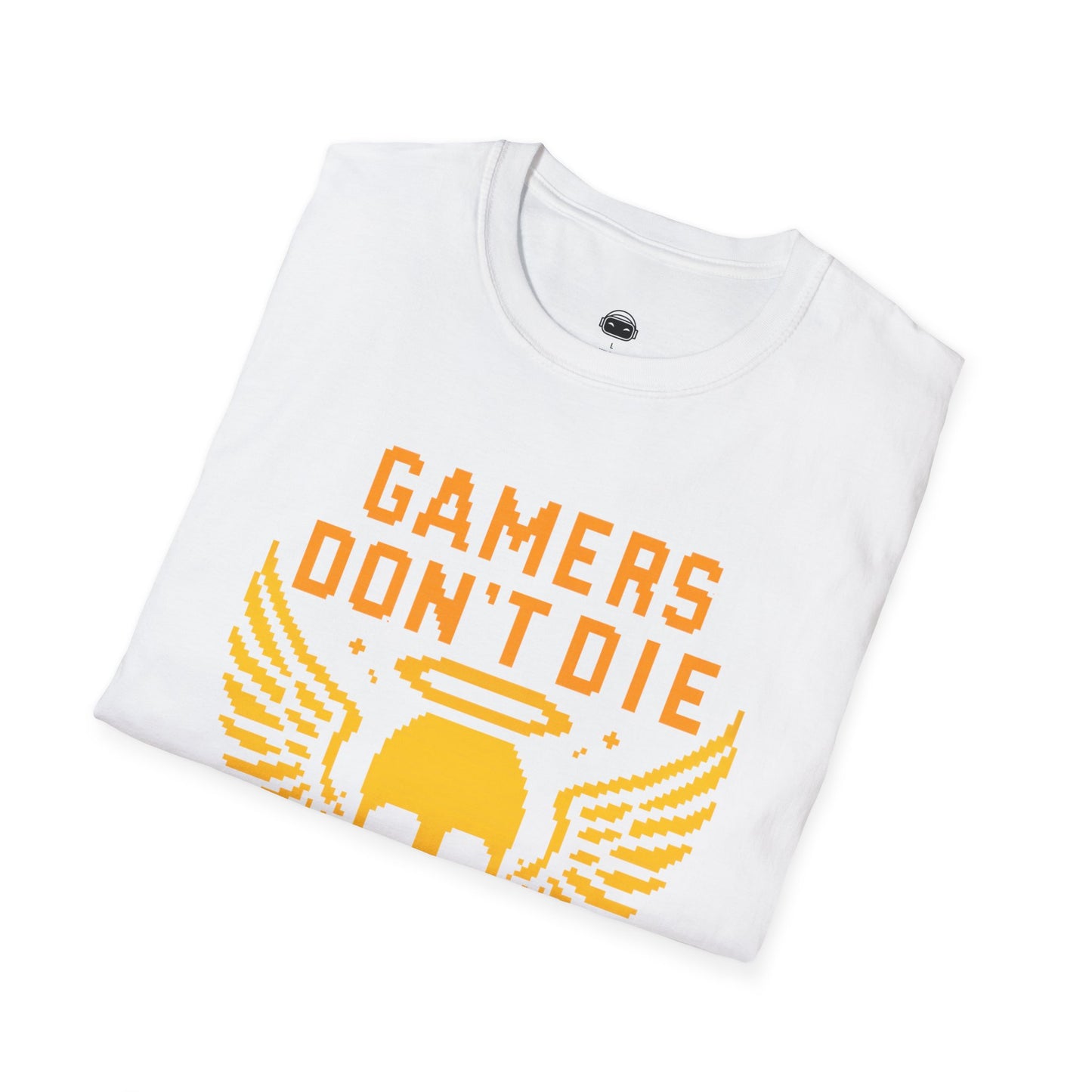 Gamers dont die they respawn 8bit gold - Gaming Lifestyle T-Shirt