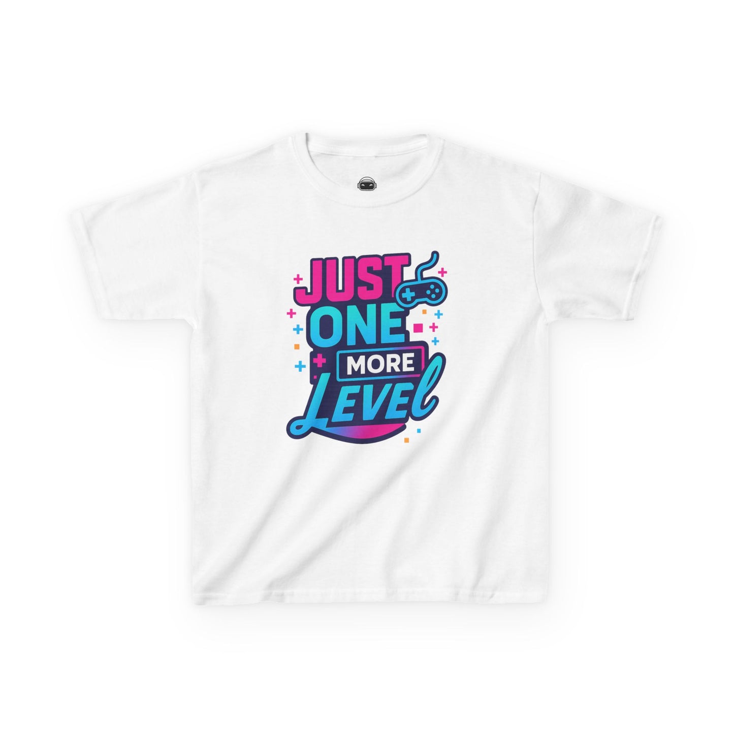 Just One More Level (b/p) – Kids Neon Gamer T-Shirt  🎮💙