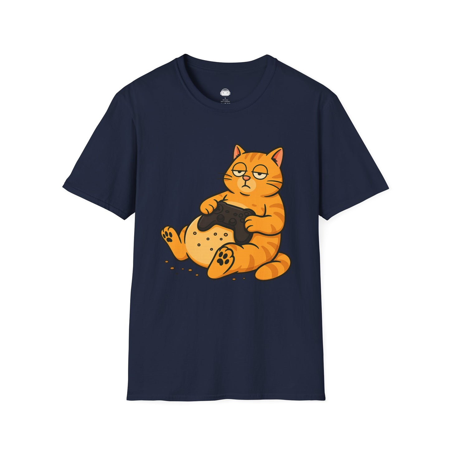 Lazy gamer cat (ginger) - Gaming Lifestyle T-Shirt
