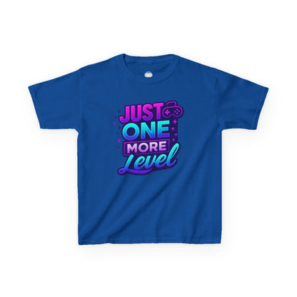 Just One More Level – Kids Neon Gamer T-Shirt 🎮💜