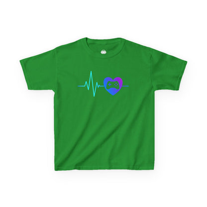 Gamer Heartbeat – Kids Gaming T-Shirt 💙🎮
