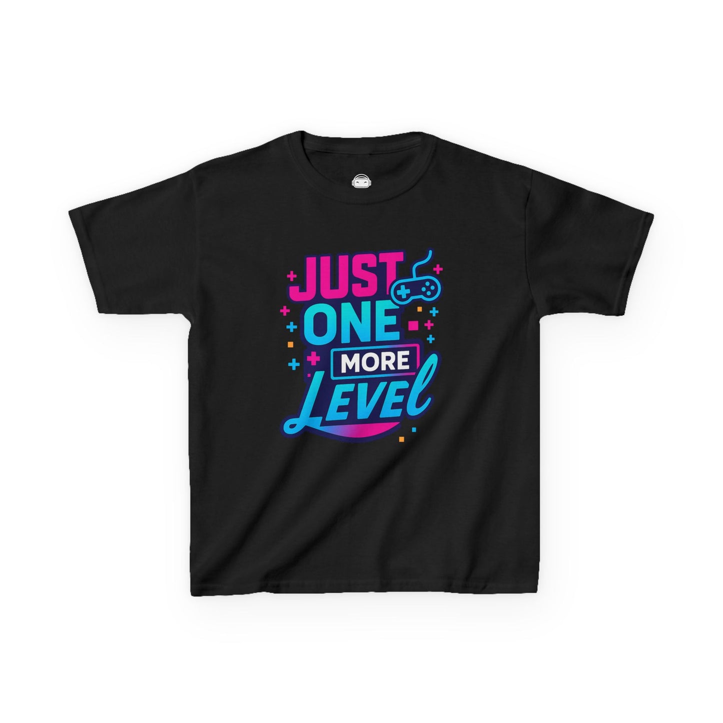Just One More Level (b/p) – Kids Neon Gamer T-Shirt  🎮💙