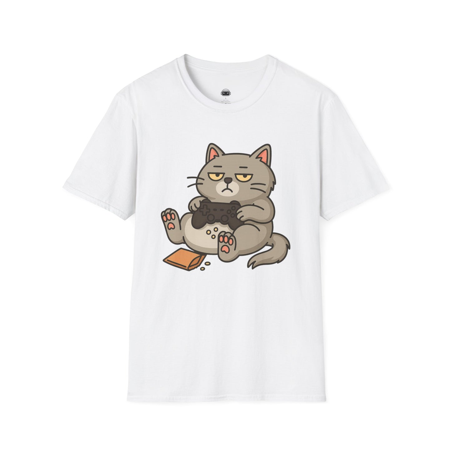 Lazy gamer cat (grey) - Gaming Lifestyle T-Shirt
