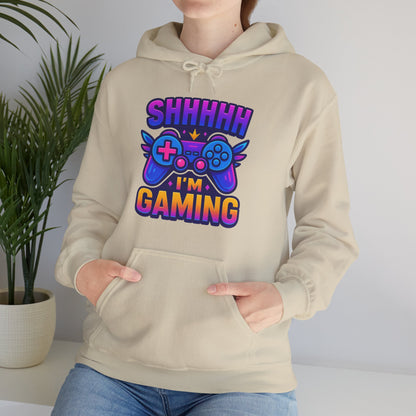 Shhh I’m Gaming – Neon Gamer Hoodie 🎮⚡