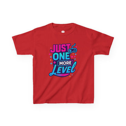 Just One More Level (b/p) – Kids Neon Gamer T-Shirt  🎮💙